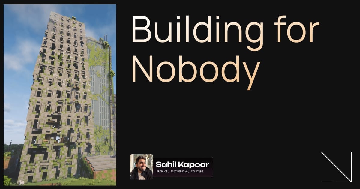 Why You Should Not Build for 10 Million Users on Day One